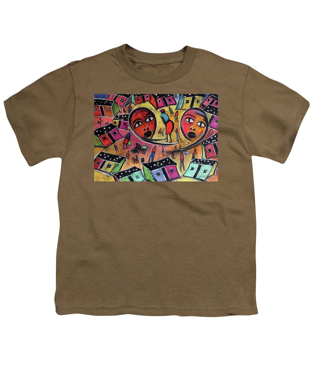  Youth T-Shirt featuring the painting Hey Sister by Eli Kobeli