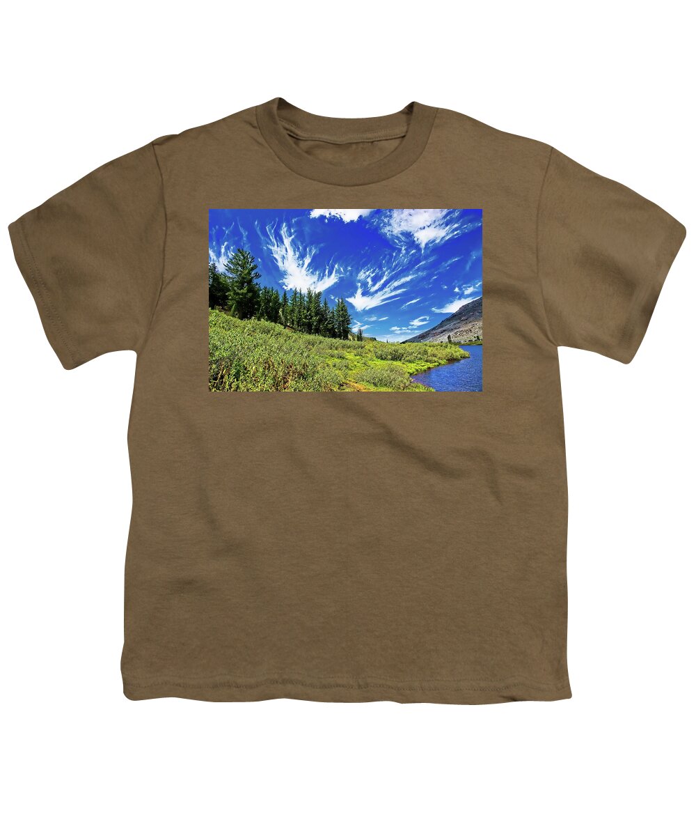 Viewing Youth T-Shirt featuring the photograph Highland Lakes Clouds by David Desautel