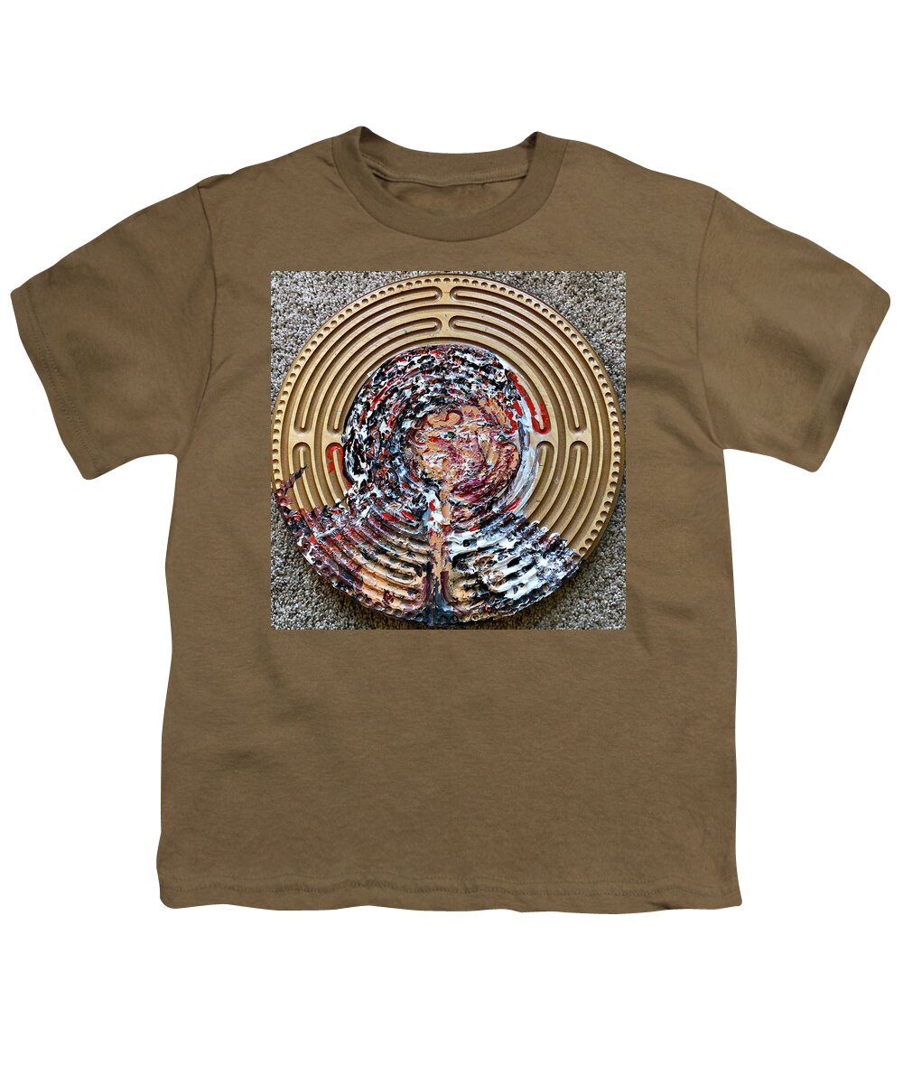 Labyrinth Youth T-Shirt featuring the painting Holy Labyrinth by Bethany Beeler