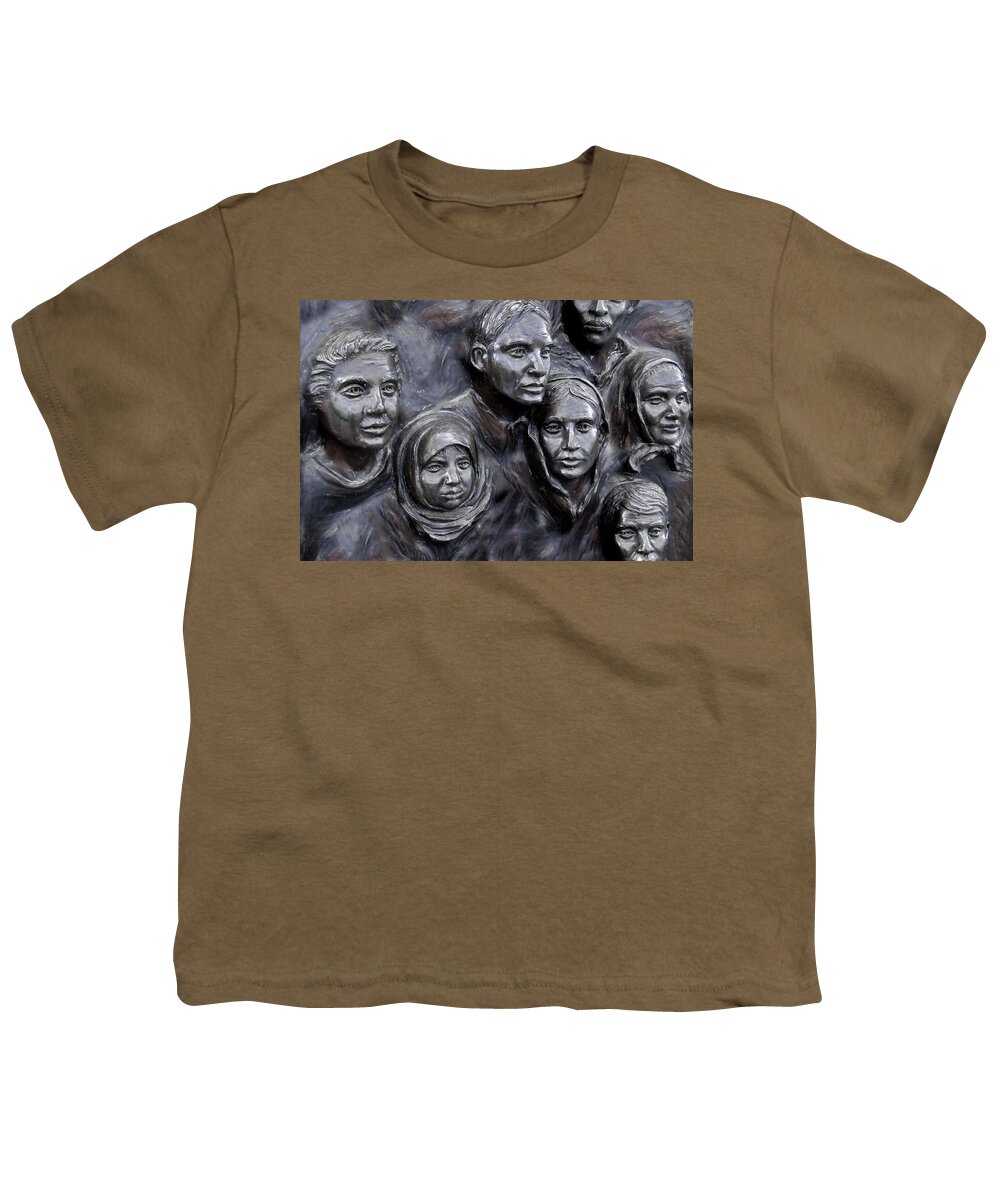 Immigration Youth T-Shirt featuring the photograph Huddled Masses by Andrea Kollo