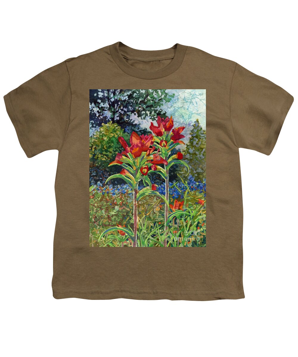 Wild Flower Youth T-Shirt featuring the painting Indian Spring by Hailey E Herrera