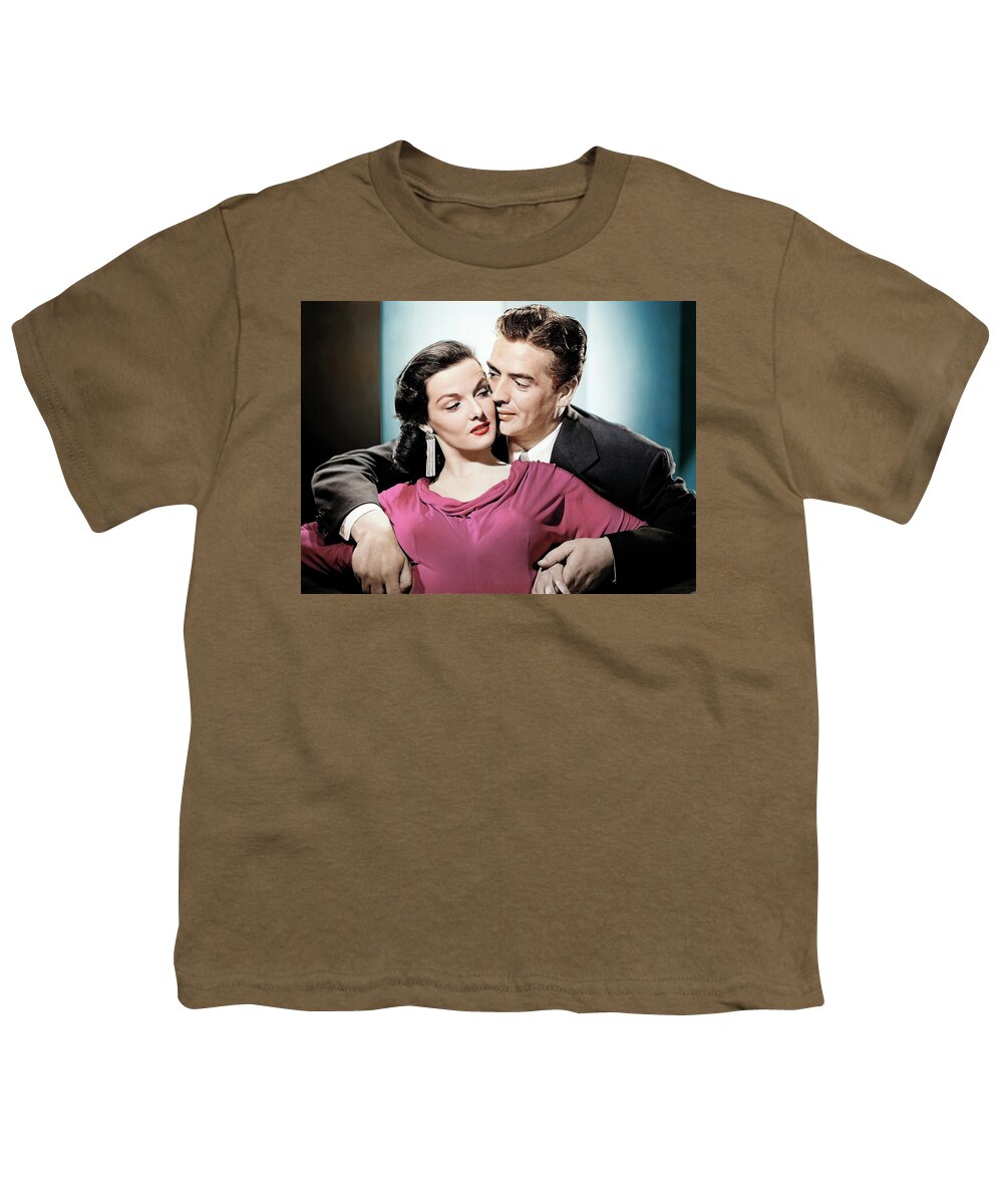Jane Youth T-Shirt featuring the photograph Jane Russell and Victor Mature by Movie World Posters