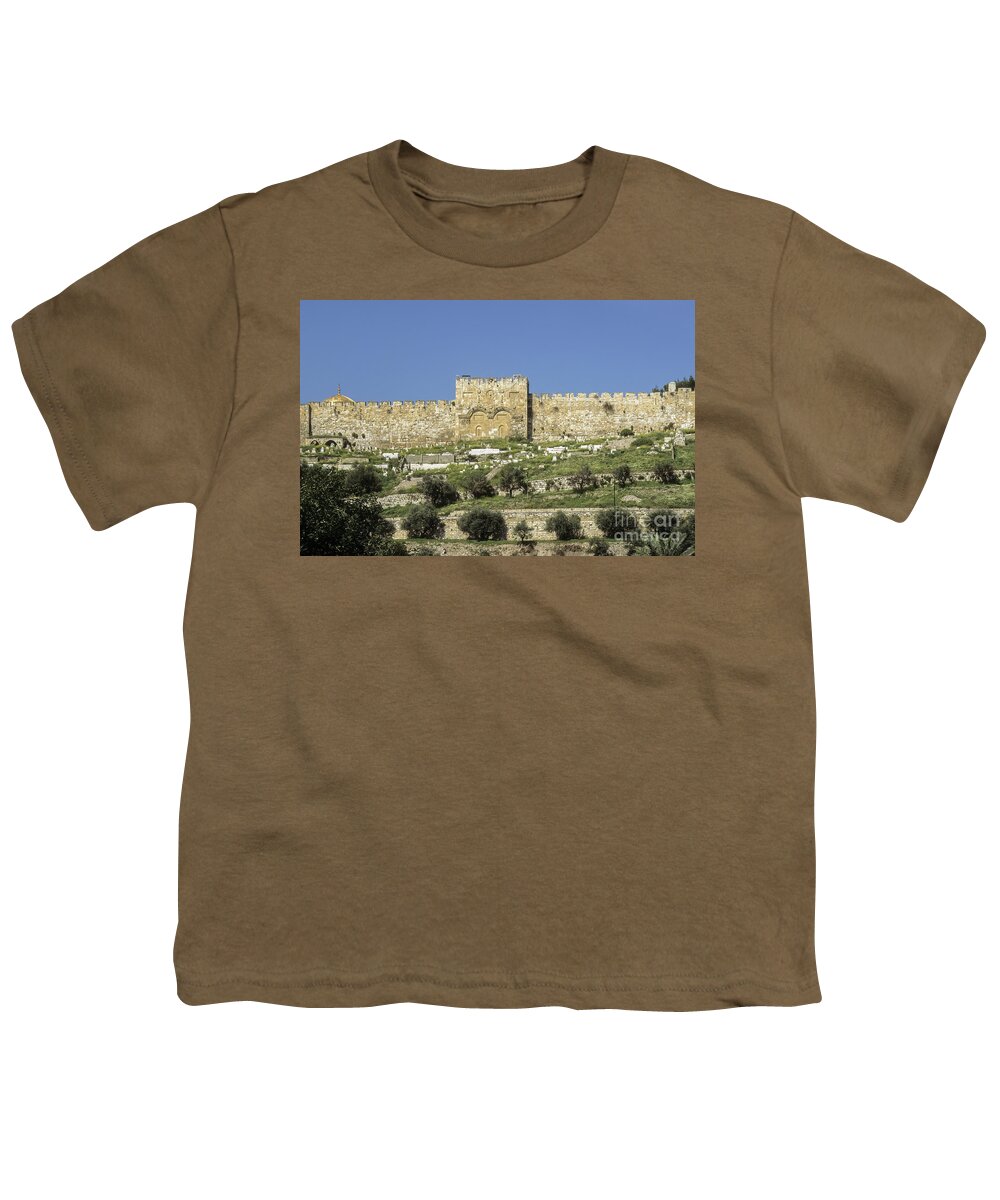Jerusalem Youth T-Shirt featuring the photograph Jerusalem, Old City, The Golden Gate, s2 by Eyal Bartov