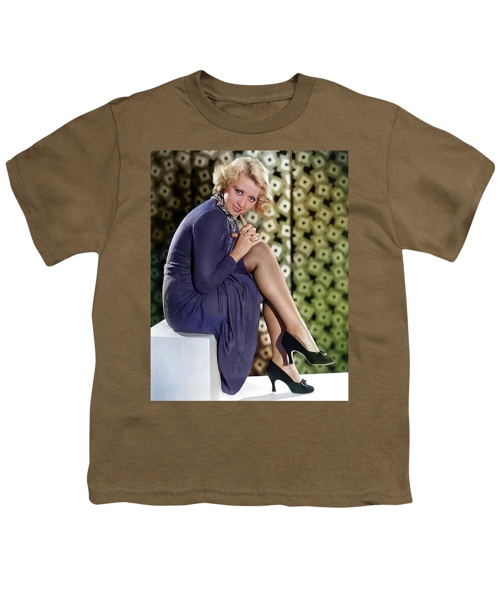 Joan Blondell Youth T-Shirt featuring the digital art Joan Blondell Publicity 2 by Chuck Staley