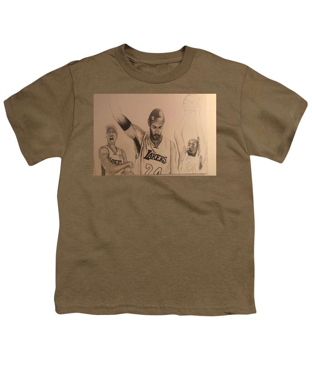  Youth T-Shirt featuring the drawing KB by Angie ONeal