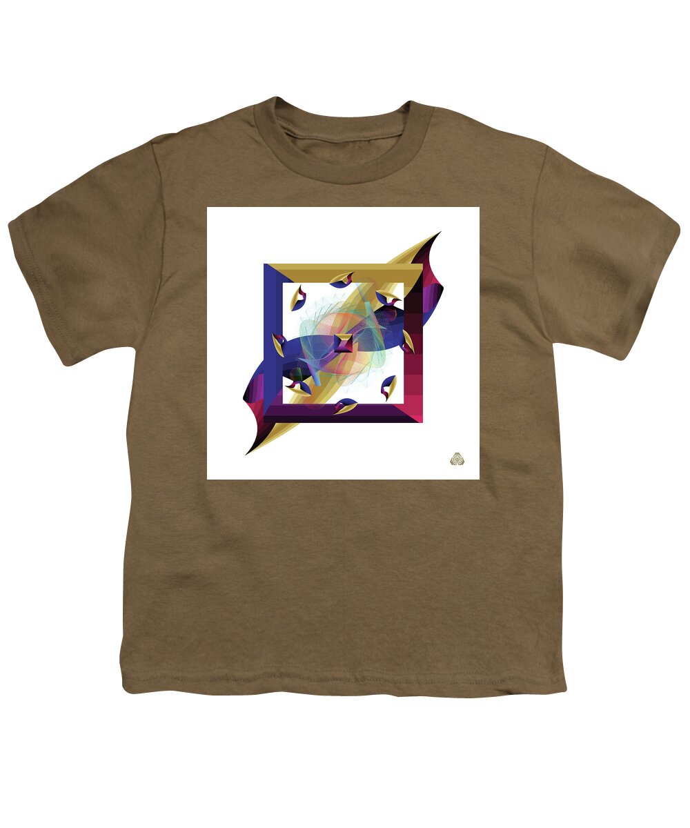 Abstract Graphic Youth T-Shirt featuring the digital art Kuklos No 4368 by Alan Bennington