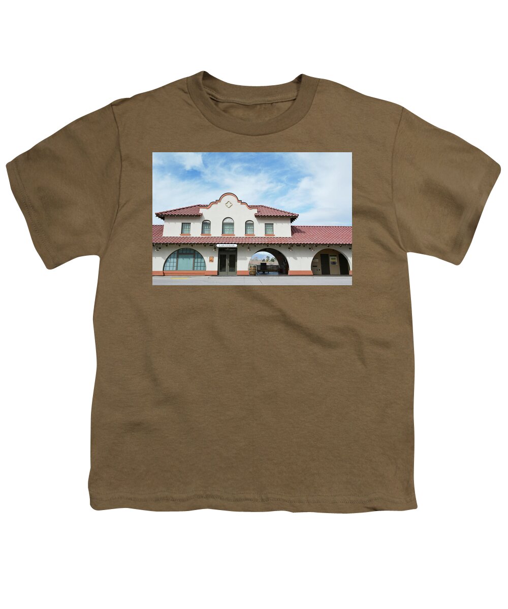 Las Vegas Youth T-Shirt featuring the photograph Las Vegas Train Depot by Kyle Hanson