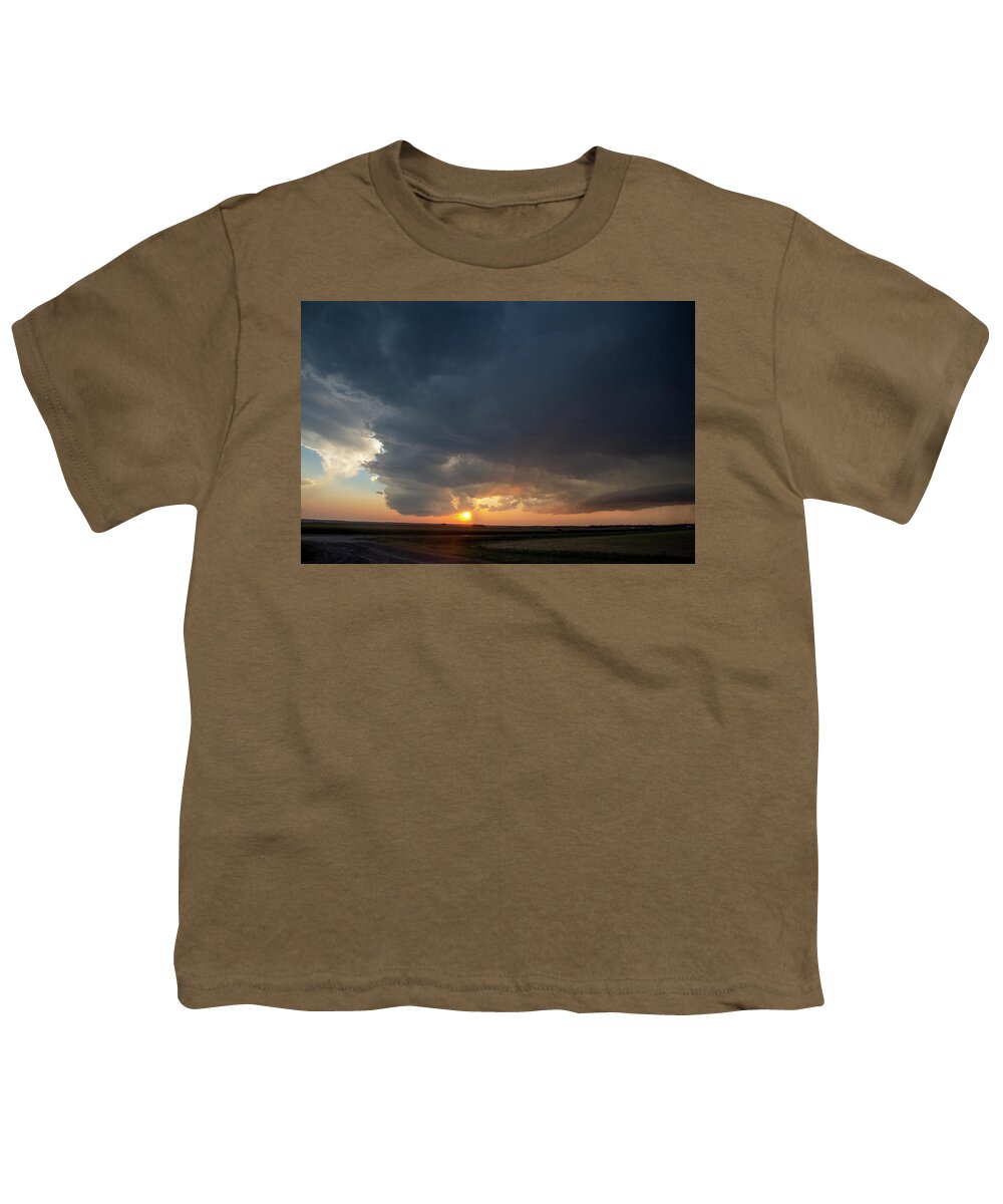 Nebraskasc Youth T-Shirt featuring the photograph Last Storm Chase of the Year 007 by Dale Kaminski