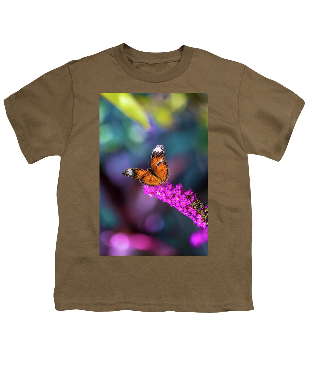 Monarch Butterfly Youth T-Shirt featuring the photograph Life Is A Rainbow by Az Jackson