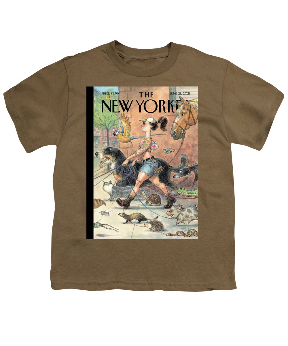 Outdoors Youth T-Shirt featuring the painting Local Fauna by Peter de Seve