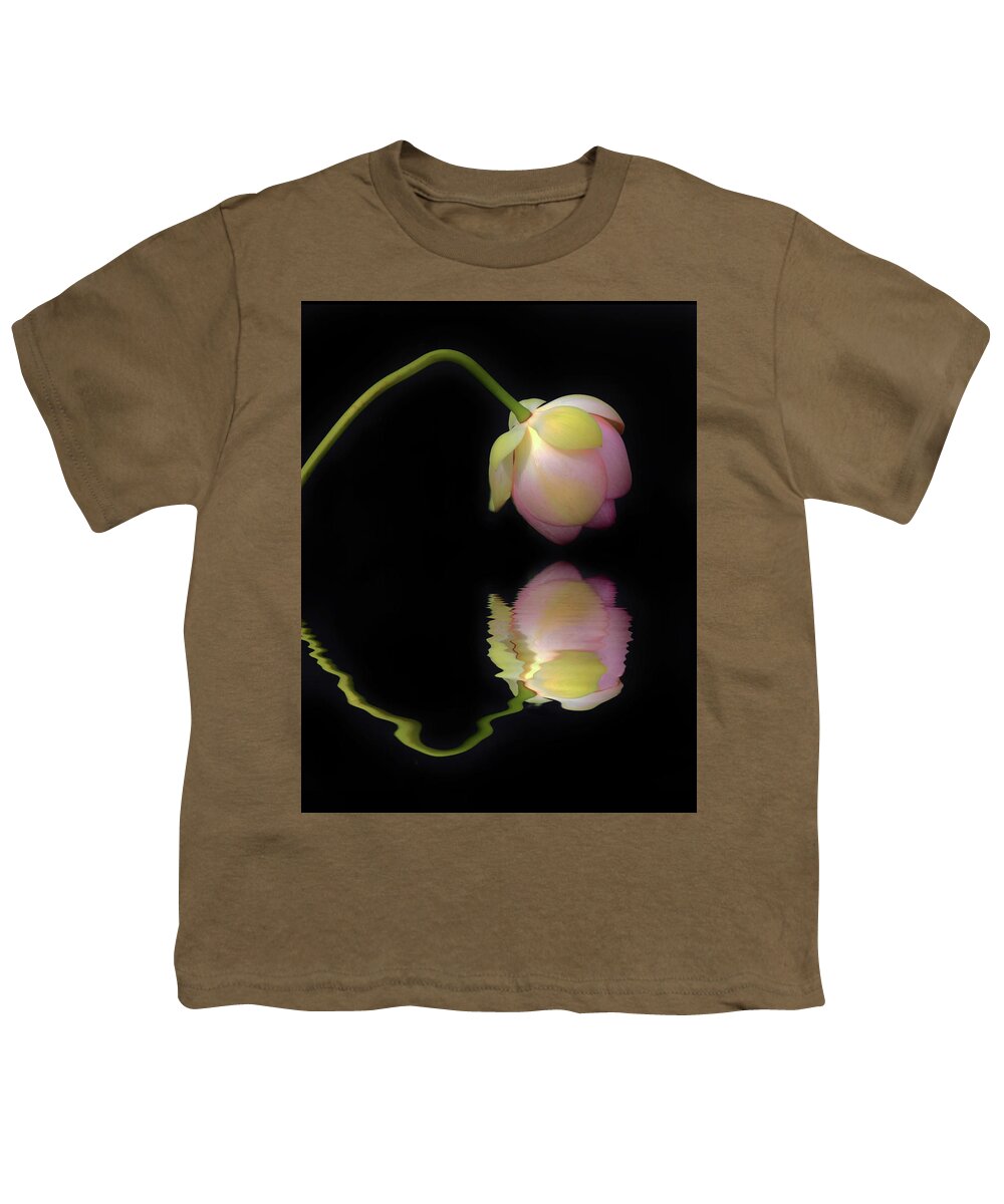 Lotus Youth T-Shirt featuring the photograph Lotus Reflections by Jessica Jenney