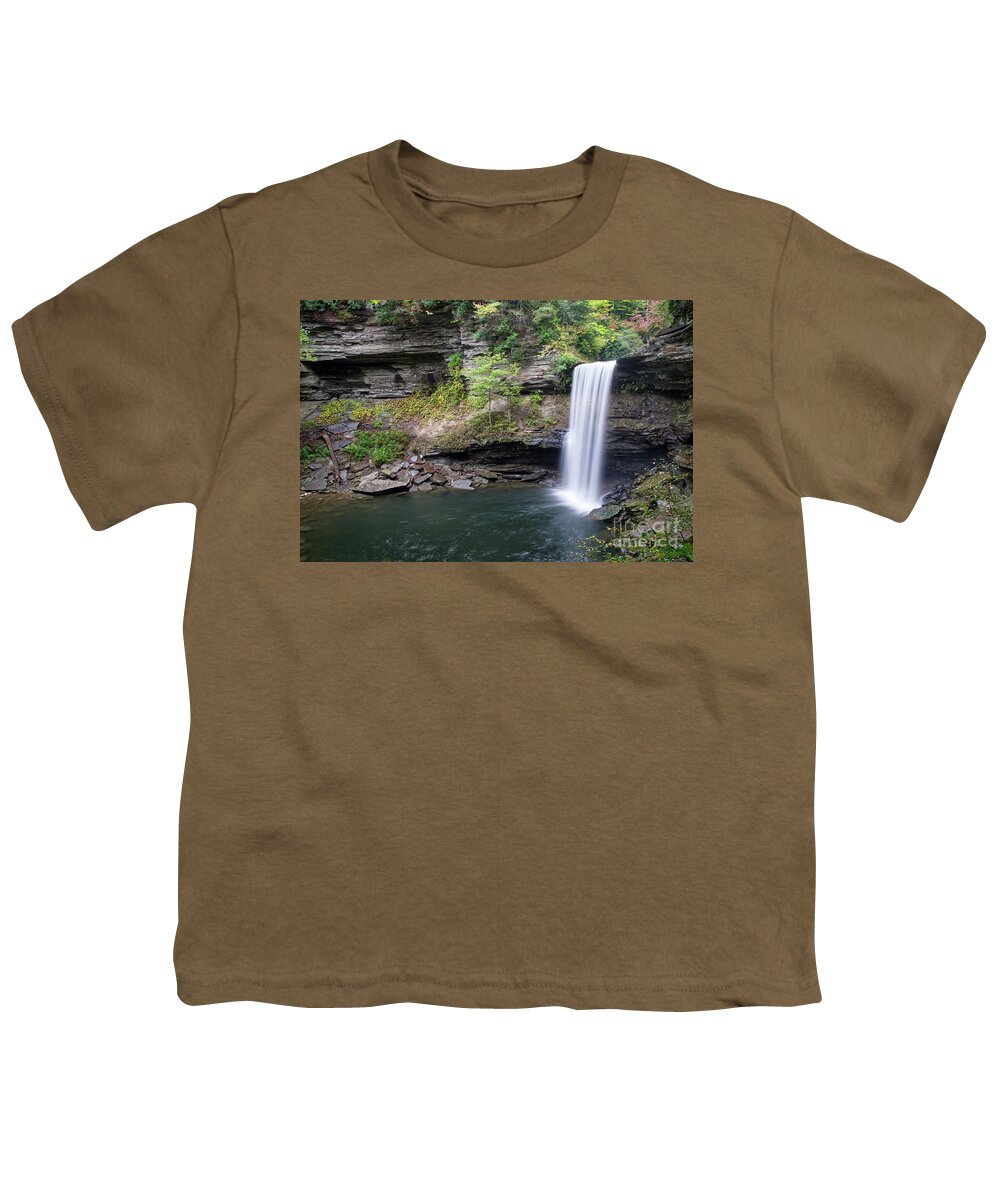 Greeter Falls Youth T-Shirt featuring the photograph Lower Greeter Falls 10 by Phil Perkins