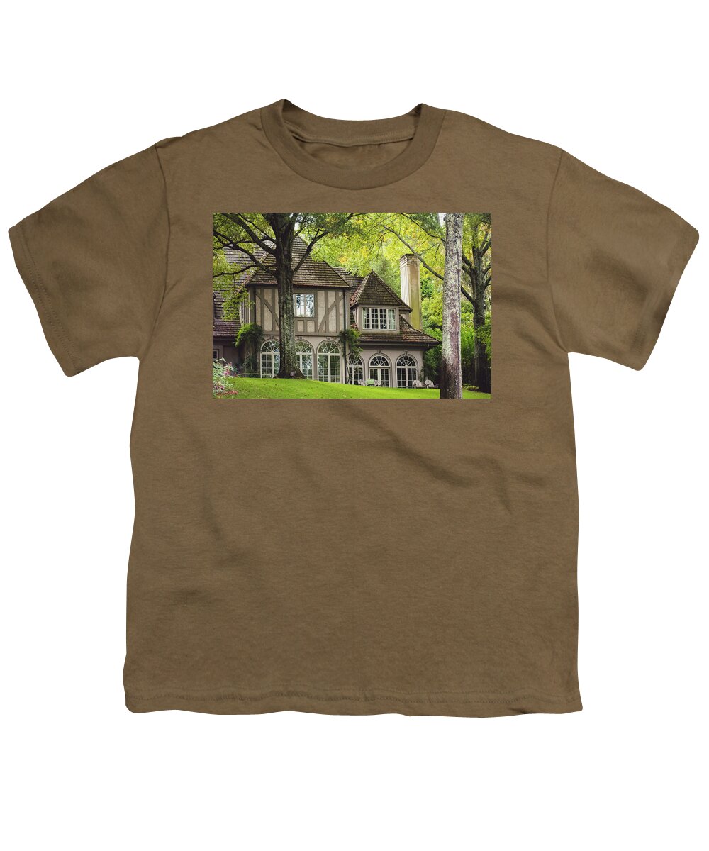 Manor House Youth T-Shirt featuring the photograph Manor House in Autumn by Mary Ann Artz