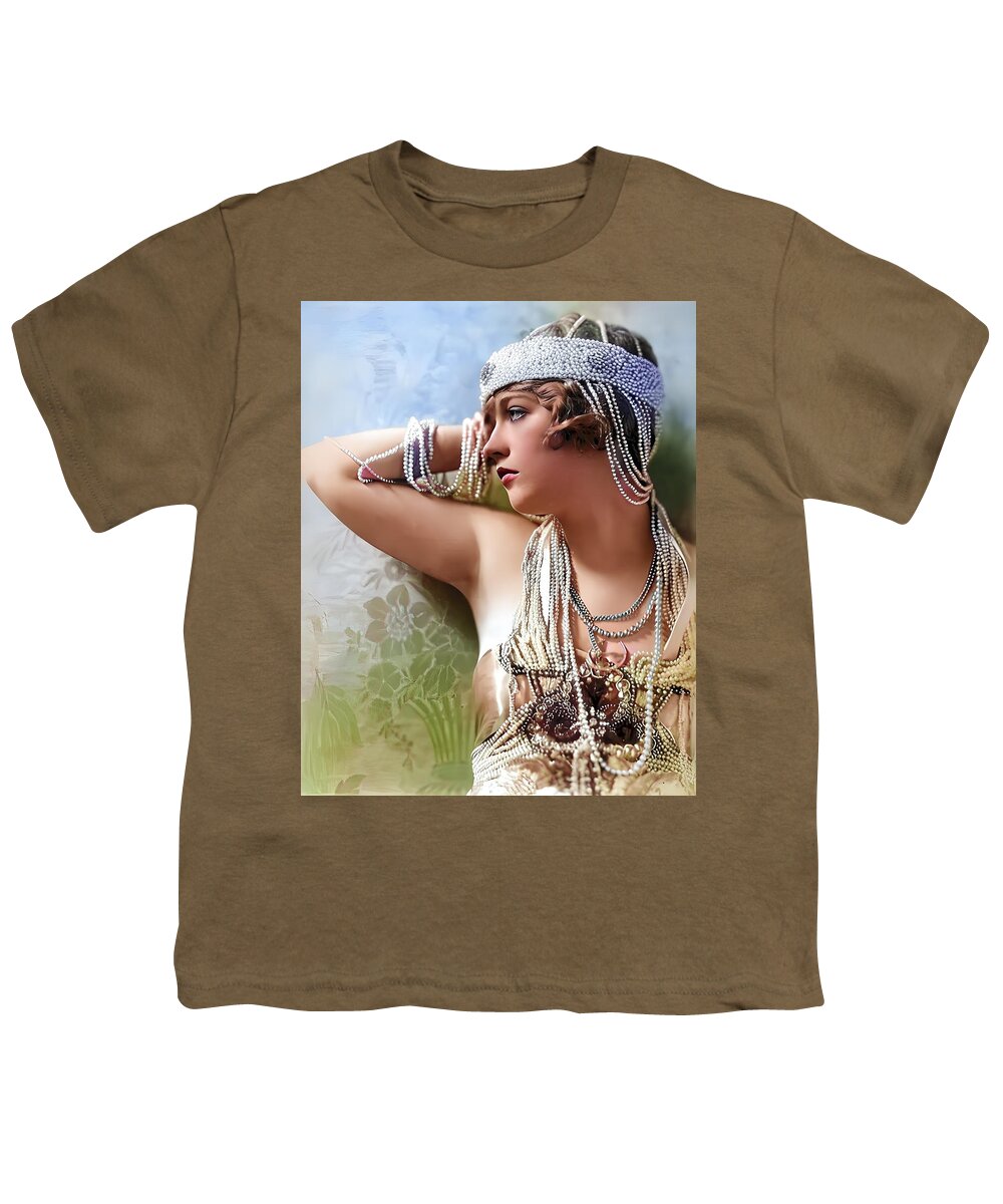 Marion Davies Youth T-Shirt featuring the digital art Marion Davies 1920s by Chuck Staley