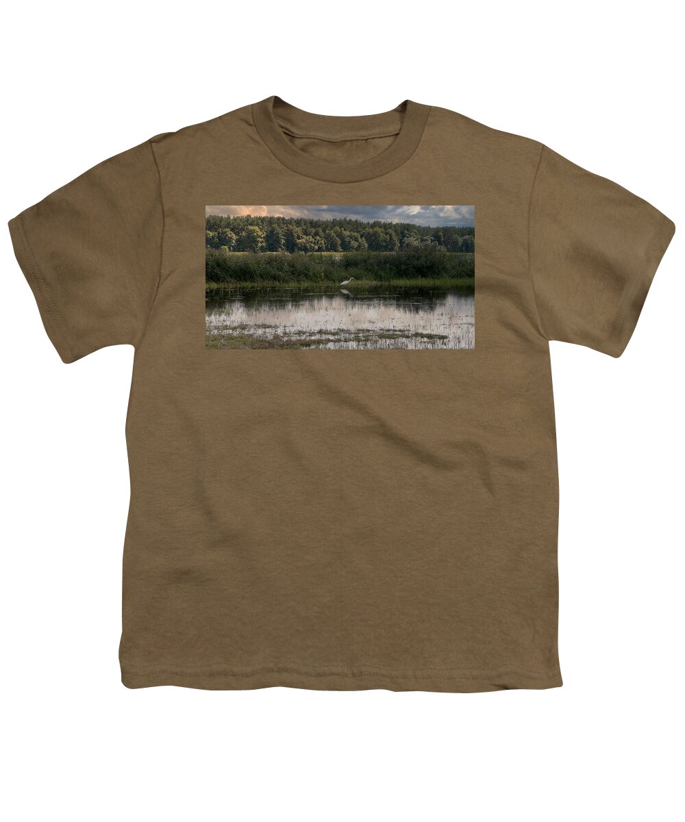 Photography Youth T-Shirt featuring the photograph Meeting Along The August River Jurmala by Aleksandrs Drozdovs