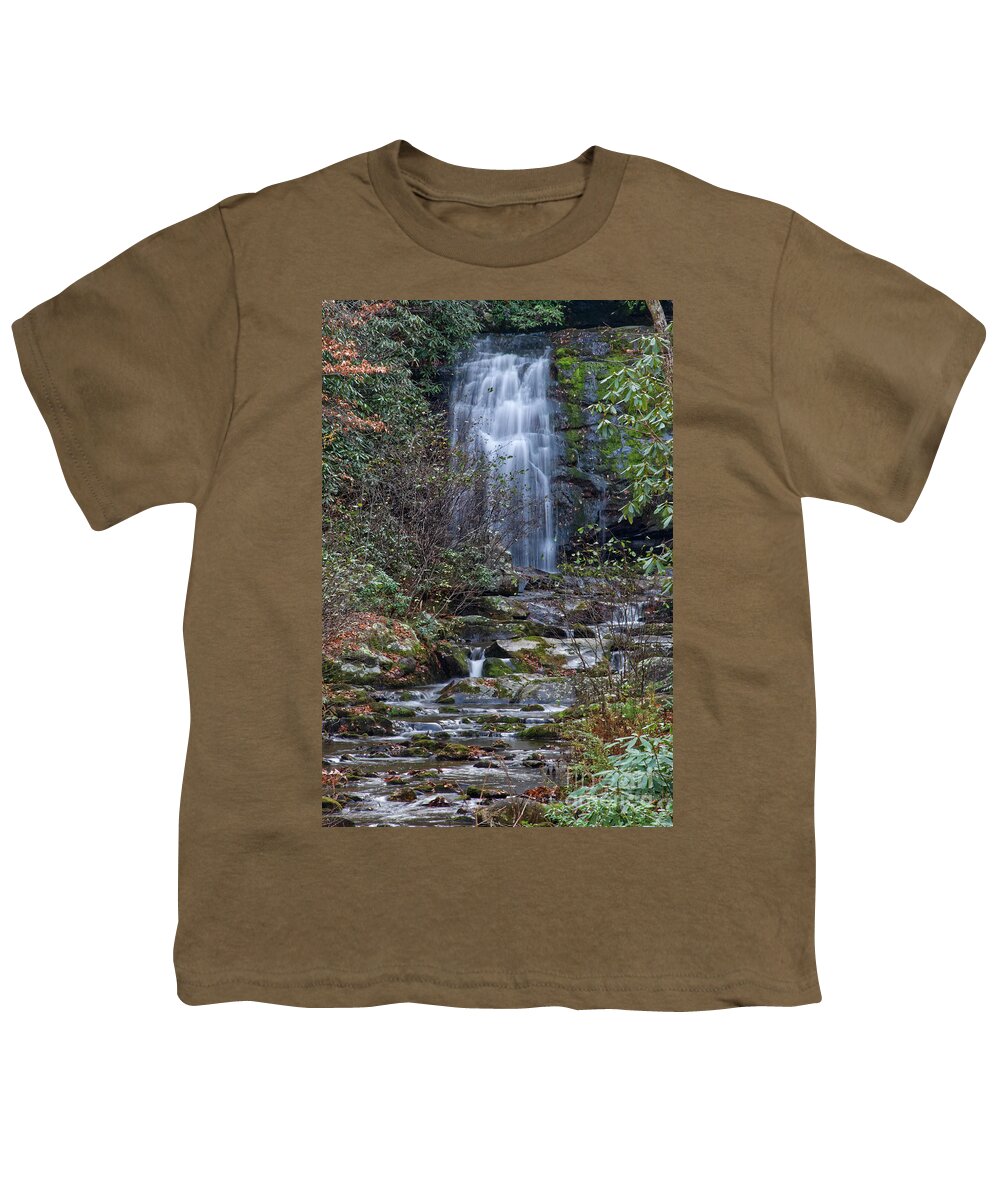 Smoky Mountains Youth T-Shirt featuring the photograph Meigs Falls 14 by Phil Perkins