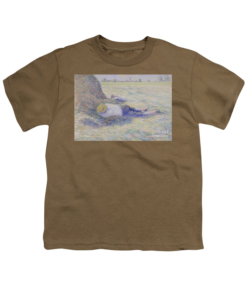 Pissarro Youth T-Shirt featuring the painting Midday Rest, 1887 by Camille Pissarro