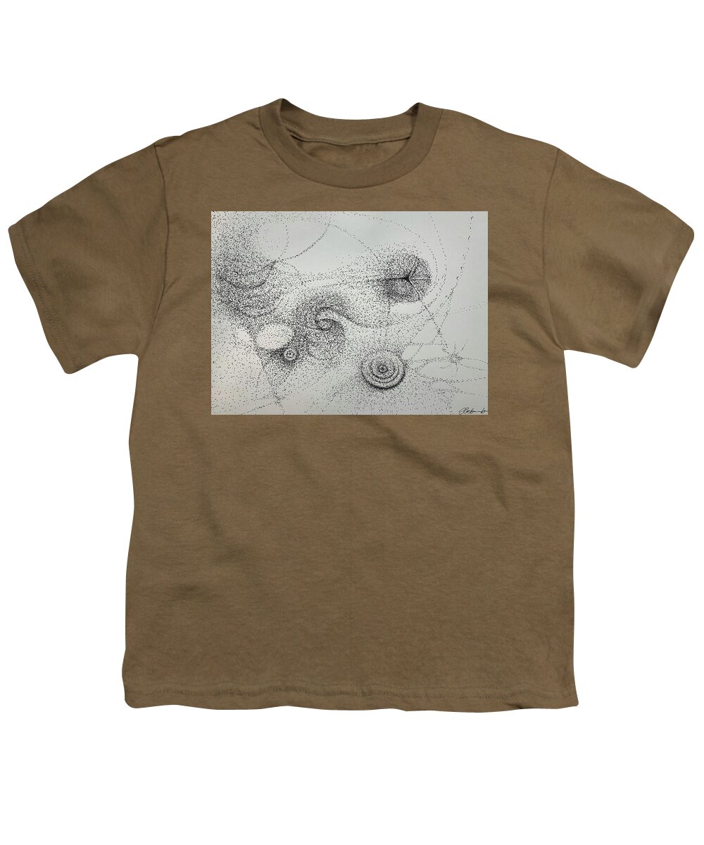 Swirls Youth T-Shirt featuring the drawing Migration by Franci Hepburn