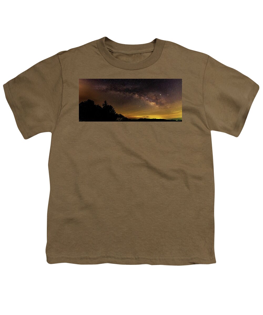 Great Smoky Mountain National Park Youth T-Shirt featuring the photograph Milky Way in the Great Smoky Mountain NP by Jack Peterson