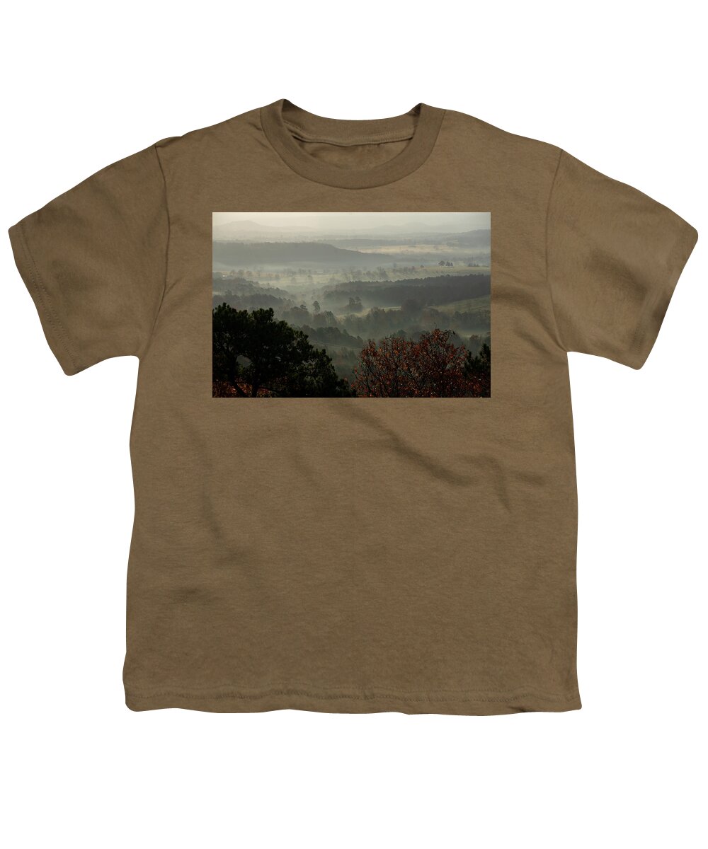 Valley Youth T-Shirt featuring the photograph Misty Valley View by Brandy Herren