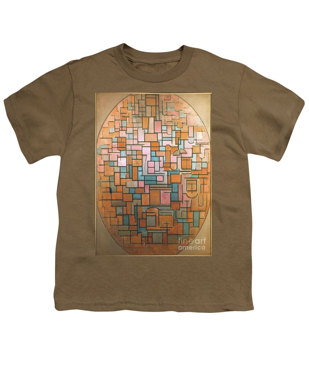 1914 Youth T-Shirt featuring the painting Mondrian Tableau, 1914 by Piet Mondrian