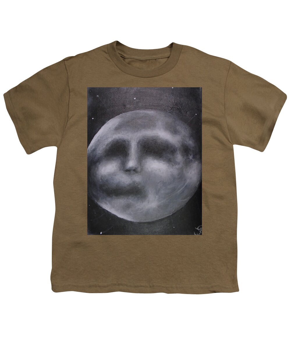 Moon Youth T-Shirt featuring the painting Moon Man by Jen Shearer