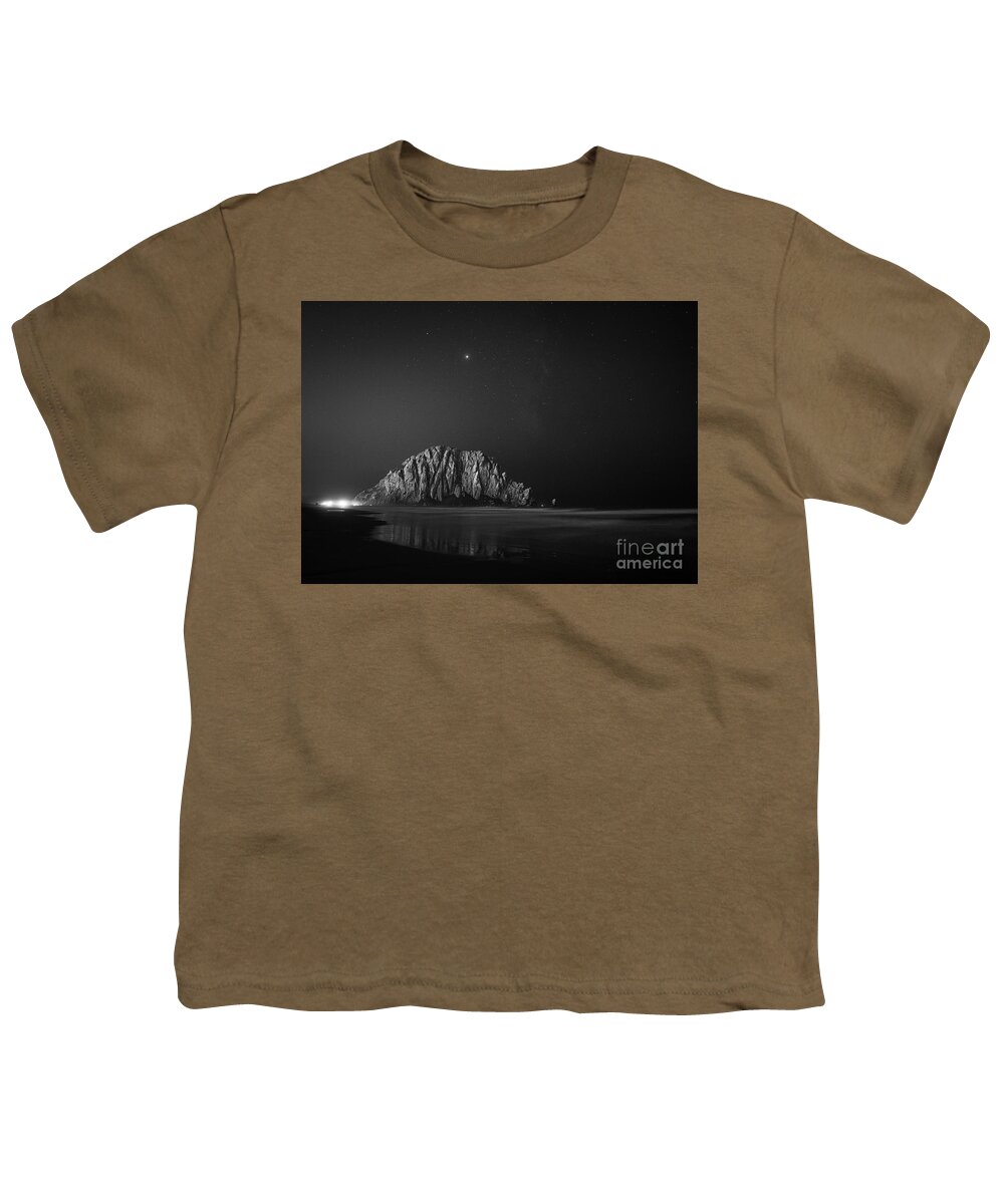 Morro Bay Youth T-Shirt featuring the photograph Morro Bay Under Starlight by Anthony Michael Bonafede