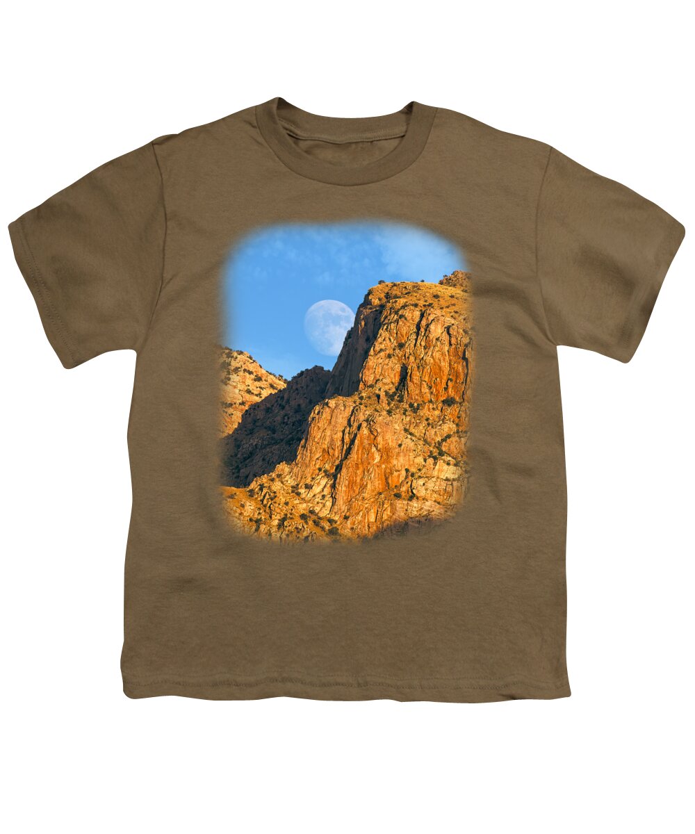 Arizona Youth T-Shirt featuring the photograph Mountain Moonrise 24919 by Mark Myhaver