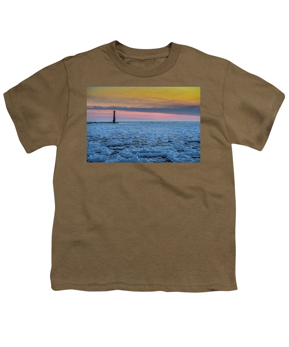 Northernmichigan Youth T-Shirt featuring the photograph Muskegon Lighthouse IMG_4009 HRes by Michael Thomas