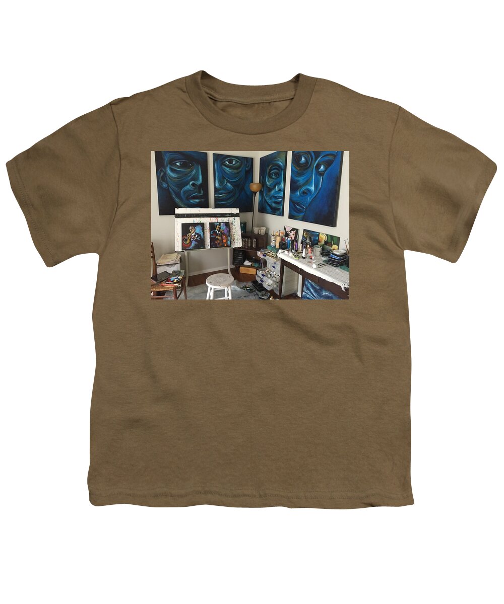 Art Youth T-Shirt featuring the photograph My Art Studio by Ellen Lewis