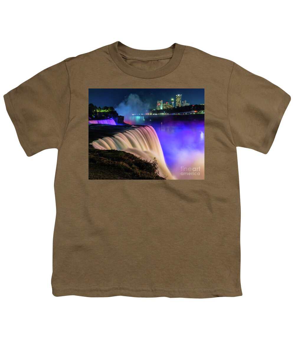 Niagara Falls Youth T-Shirt featuring the photograph Niagara Falls in evening by Izet Kapetanovic