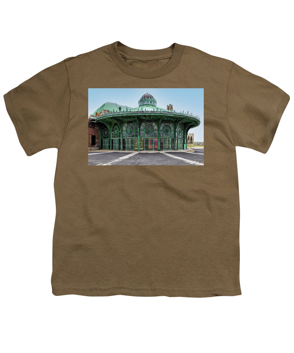Asbury Park Youth T-Shirt featuring the photograph NJ Asbury Park Carousel by Susan Candelario
