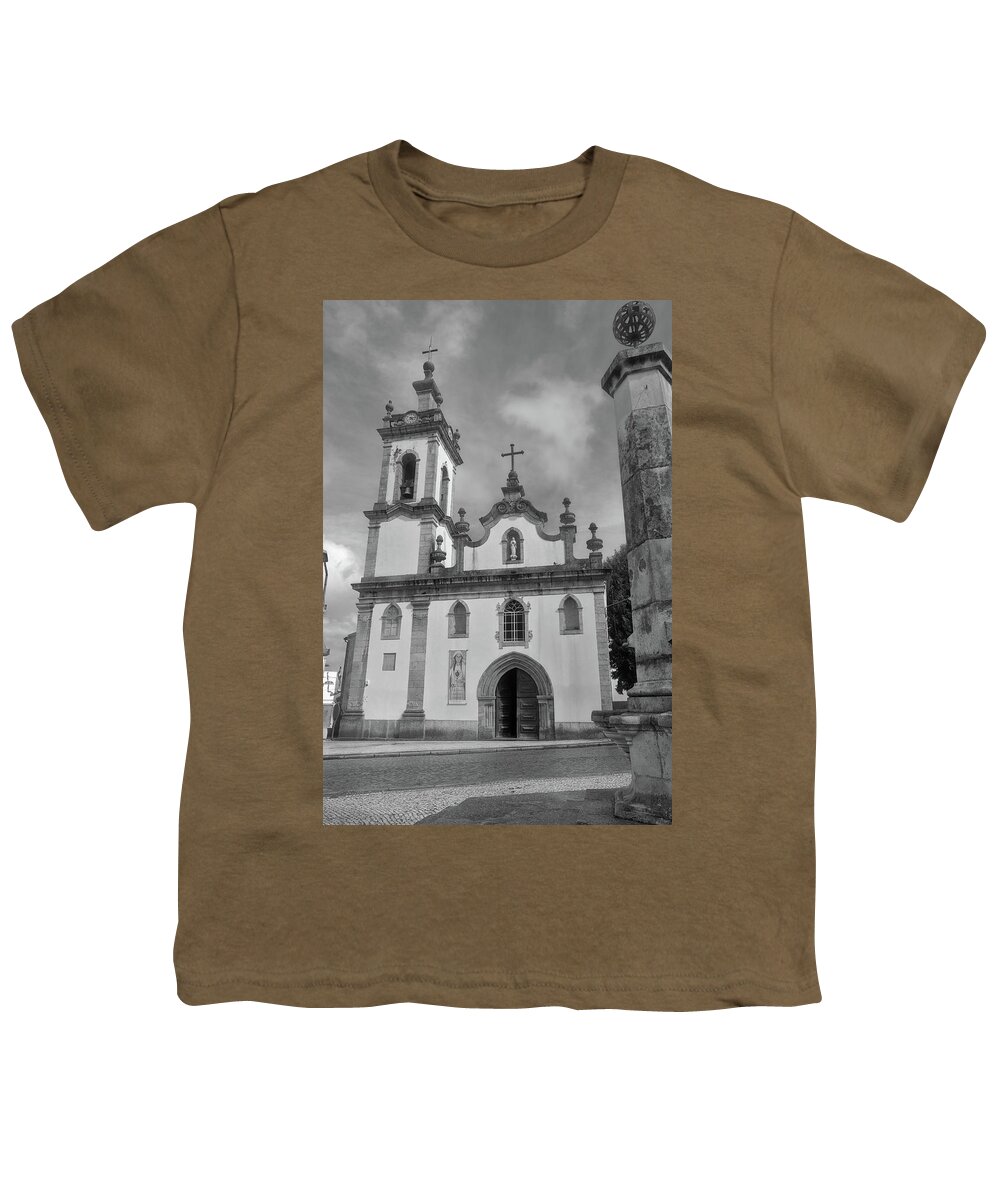 Covilha Youth T-Shirt featuring the photograph Nossa Senhora da Conceicao church in Covilha by Angelo DeVal