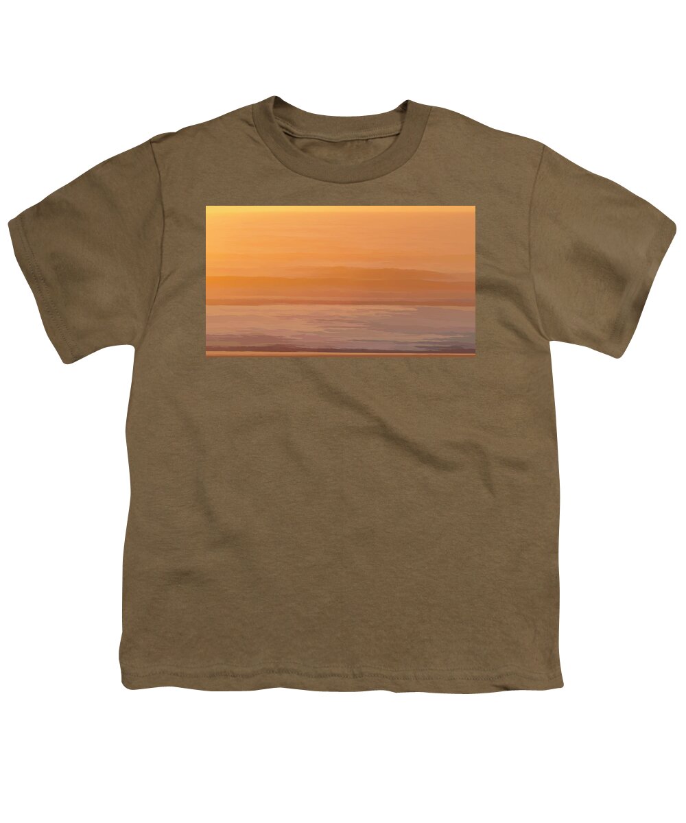 Orange Youth T-Shirt featuring the photograph Ocean Sunset Abstract by Lindley Johnson