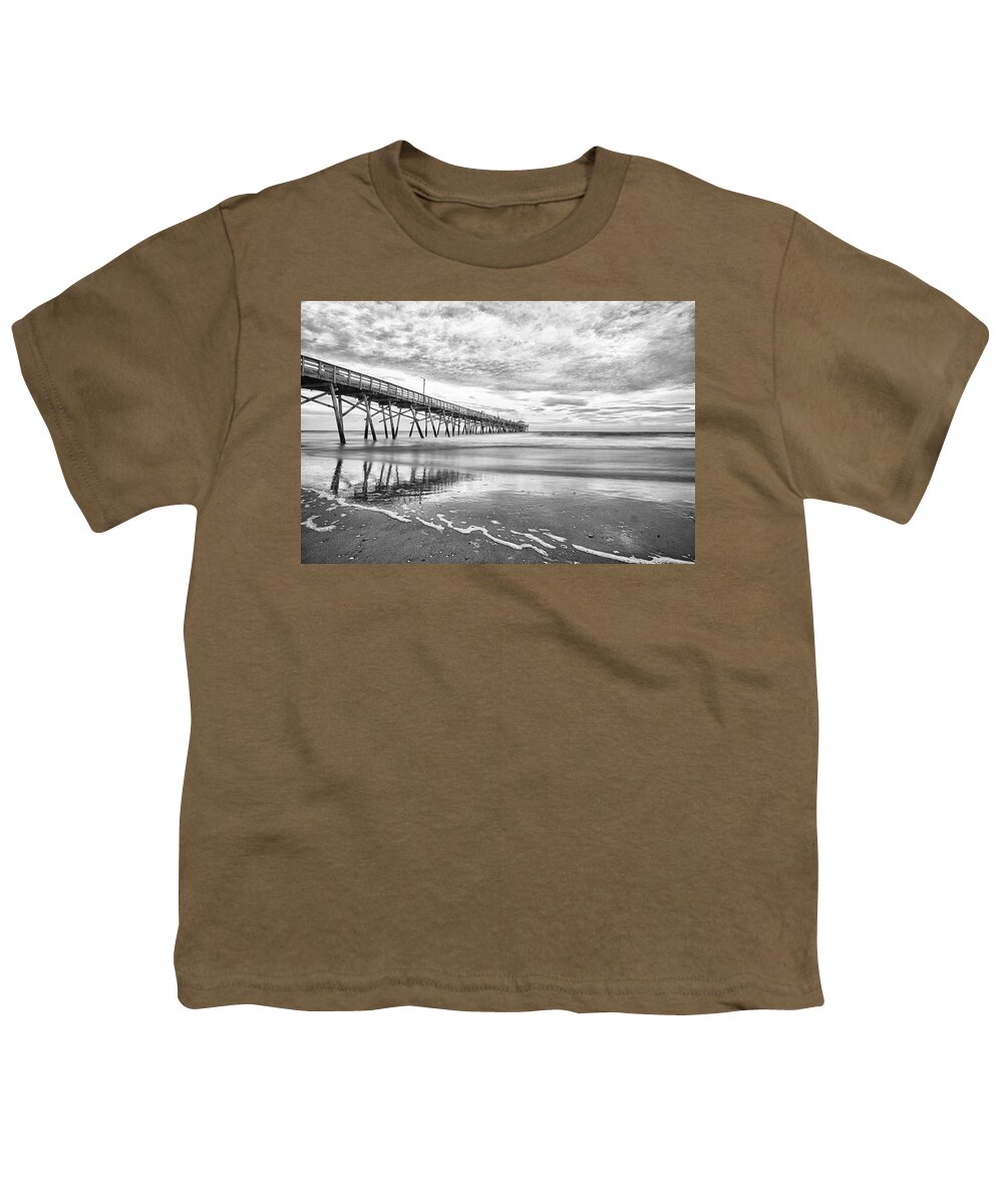 Fishing Pier Youth T-Shirt featuring the photograph Oceanana Fishing Pier - Atlantic Beach NC by Bob Decker