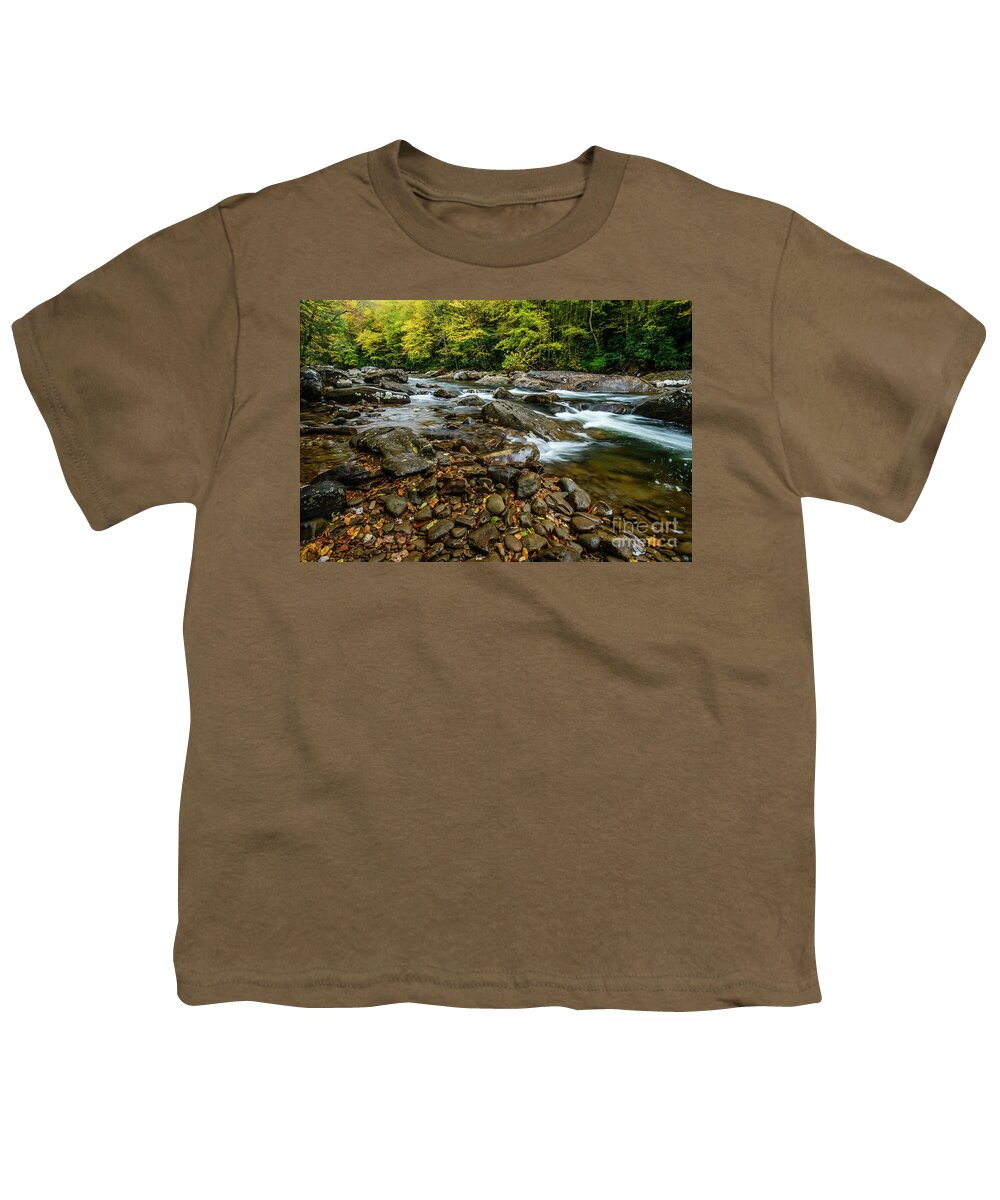 Cranberry River Youth T-Shirt featuring the photograph October Morning on Cranberry River by Thomas R Fletcher