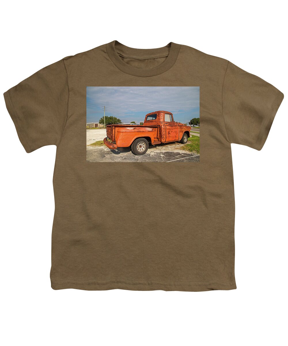 Antique Youth T-Shirt featuring the photograph Old Rusty Truck by Dart Humeston