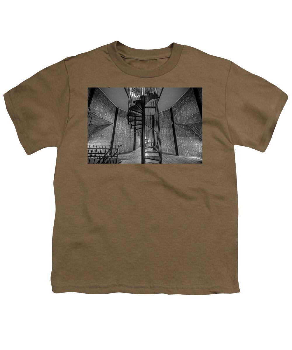 Staircase Youth T-Shirt featuring the photograph Old tower. Mariupol. Staircase by Anna Rumiantseva