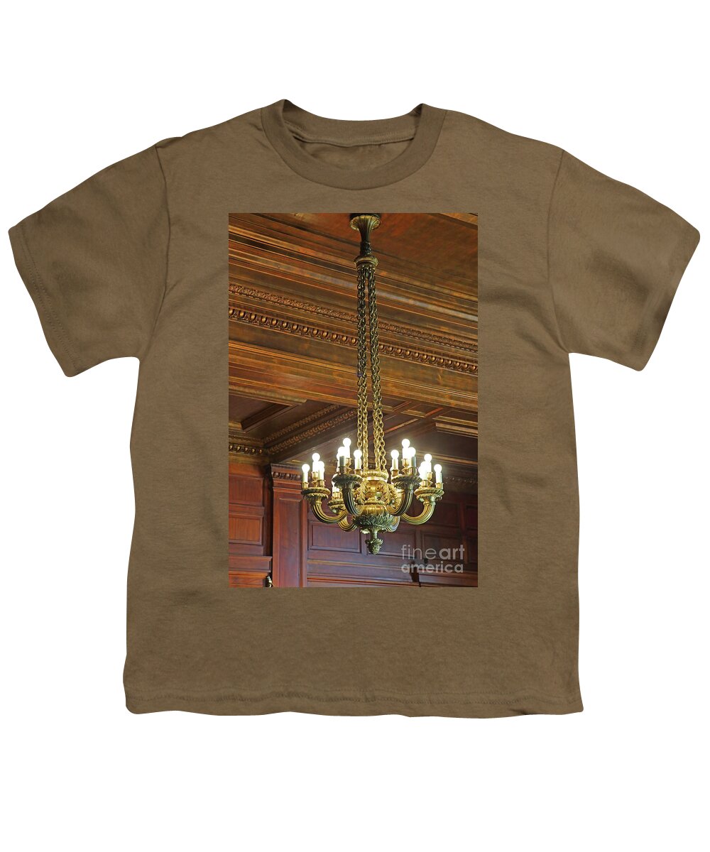 Chandelier Youth T-Shirt featuring the photograph One Ton Chandelier in Kentucky Supreme Court 9753 by Jack Schultz
