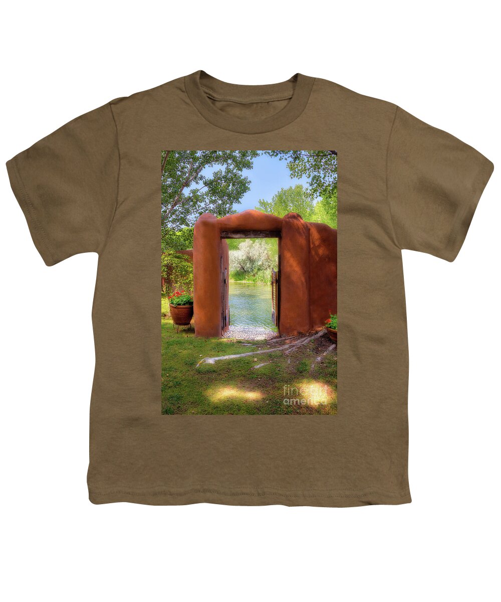 Taos Youth T-Shirt featuring the photograph Open Door to the Rio Grande by Elijah Rael