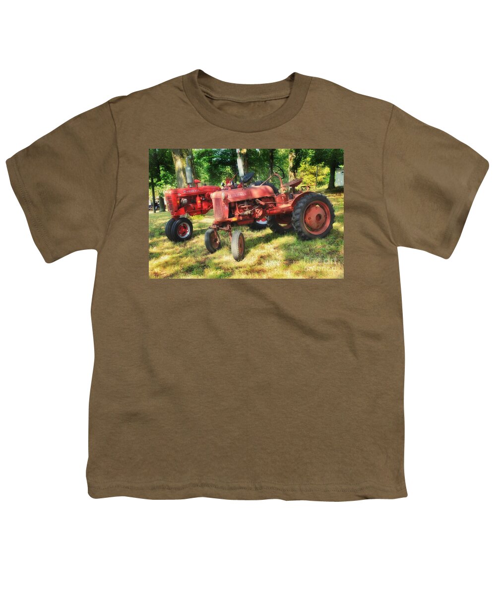 Farmall Youth T-Shirt featuring the photograph Pair of Farmalls by Mike Eingle