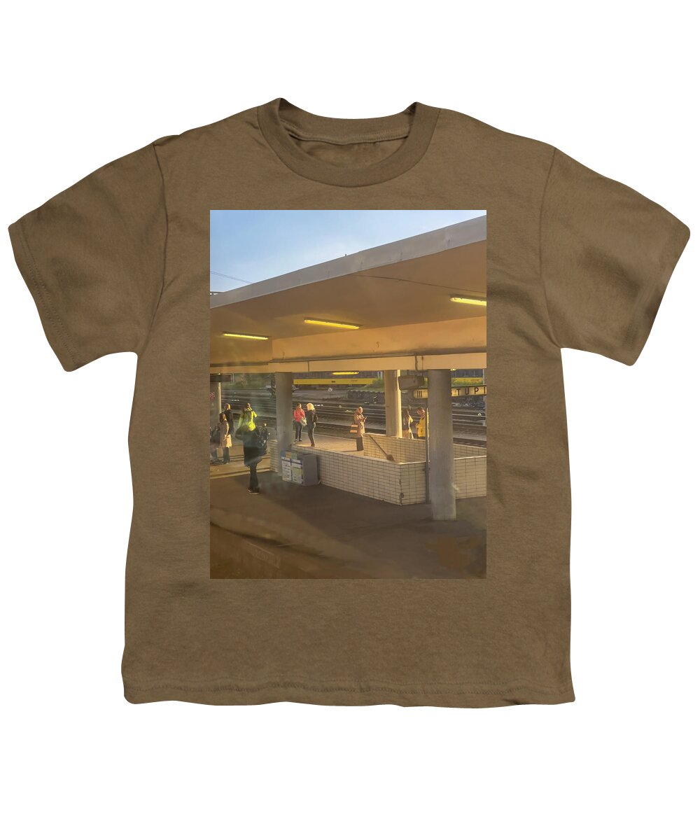 Train Youth T-Shirt featuring the photograph Passing Through the Lives of Others by Mary Lee Dereske