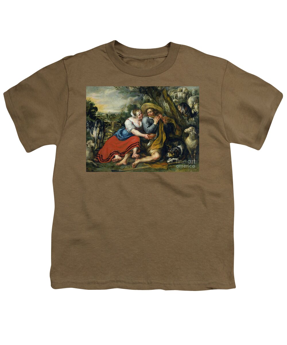 Pastoral Youth T-Shirt featuring the painting Pastoral Idyll by Jan Thomas van Leperen