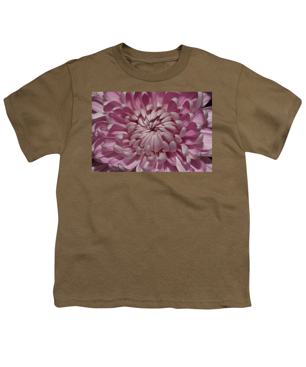 Chrysanthemum Youth T-Shirt featuring the photograph Pink Chrysanthemum 3 by Mingming Jiang