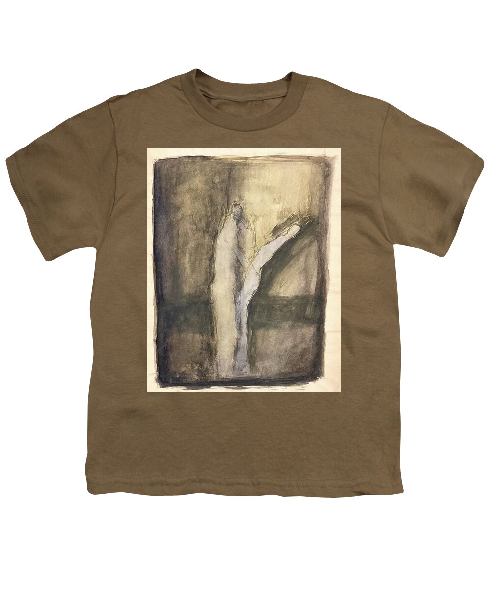 Couple Youth T-Shirt featuring the drawing Please don't go by David Euler
