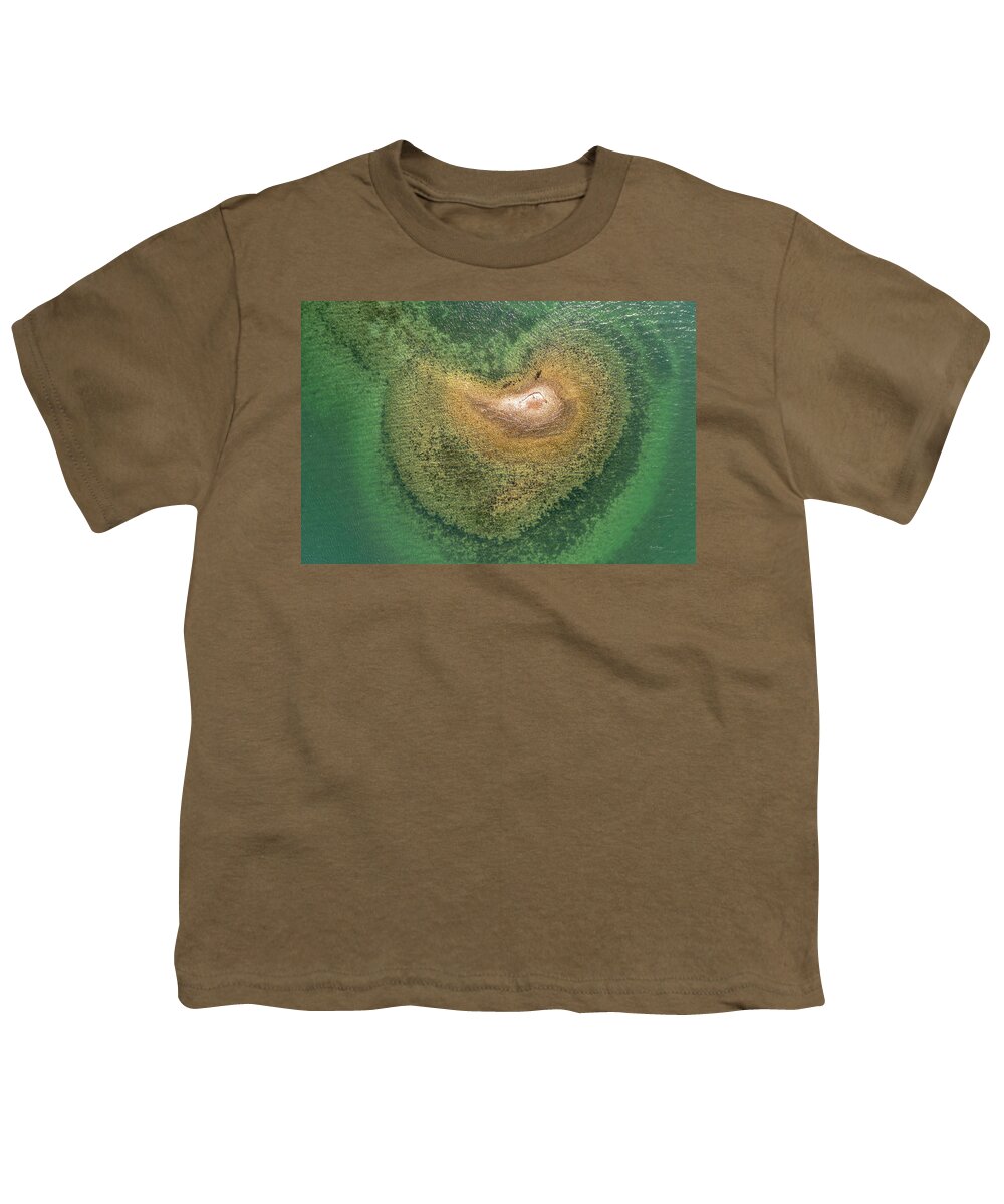 Potato Island Youth T-Shirt featuring the photograph Potato Island by Veterans Aerial Media LLC