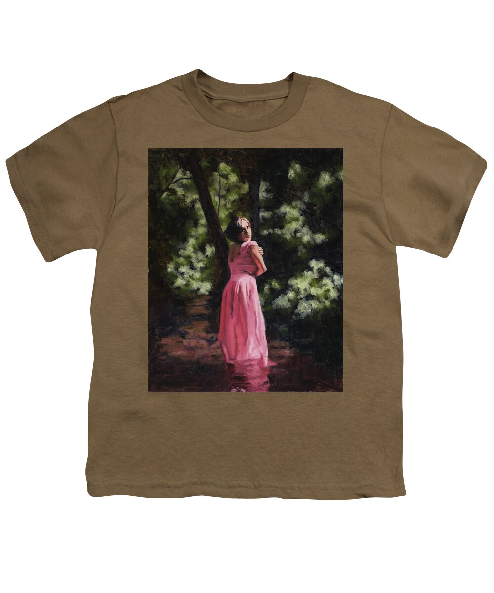 Woman Youth T-Shirt featuring the painting Princess by Tate Hamilton