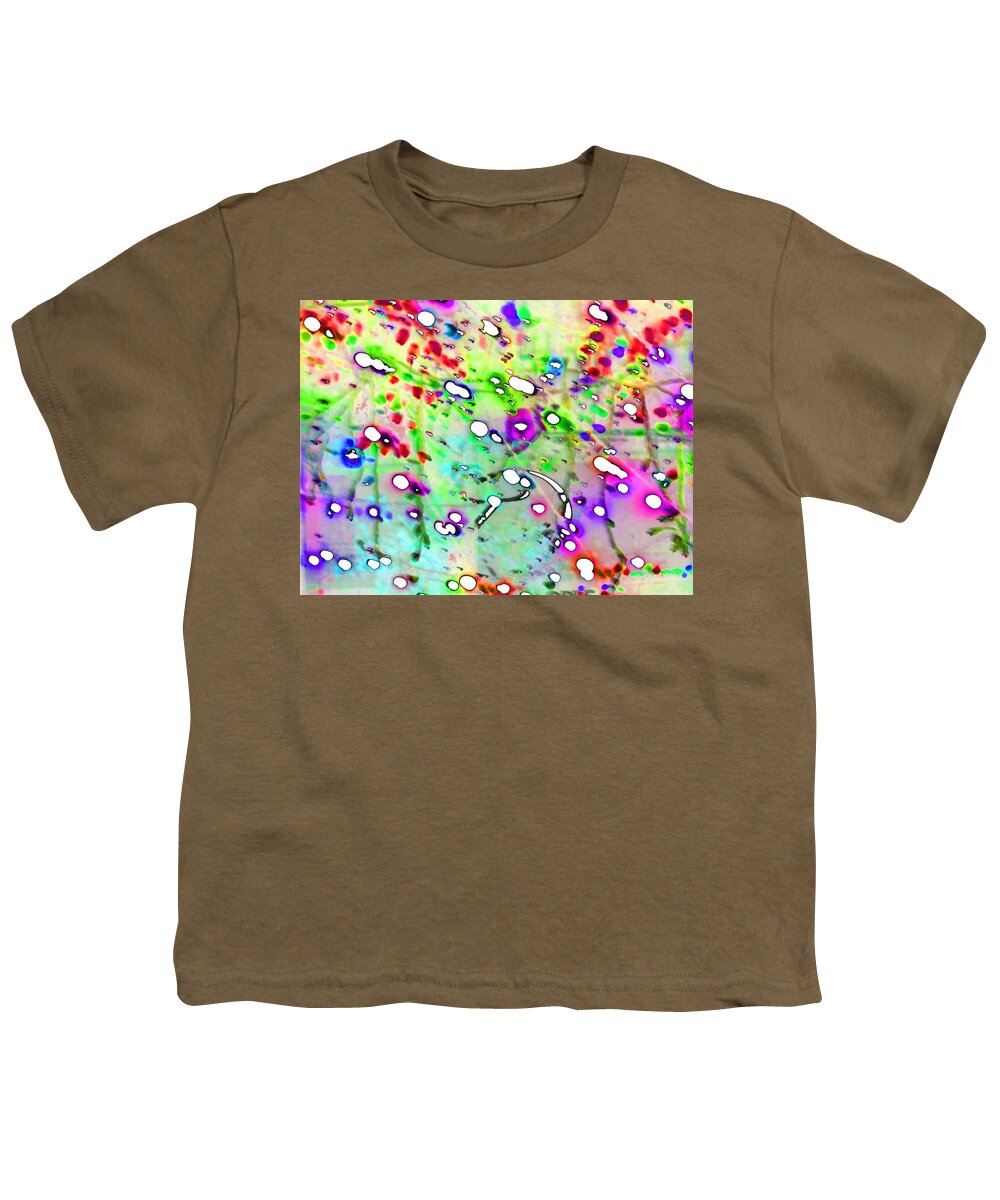 Abstract Youth T-Shirt featuring the digital art Psychedelic Whiteout by T Oliver