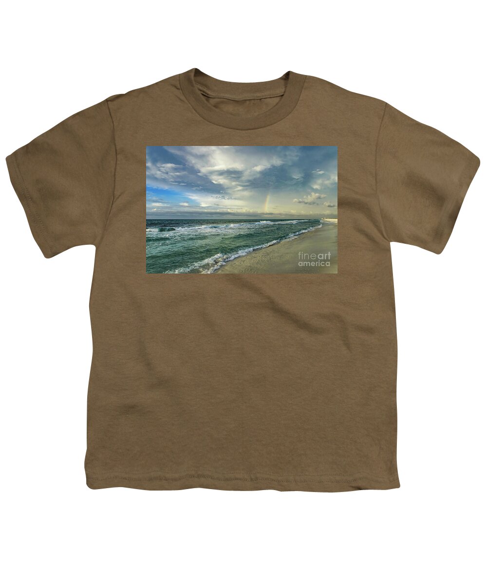 Rainbow Youth T-Shirt featuring the photograph Rainbow Beach by Beachtown Views