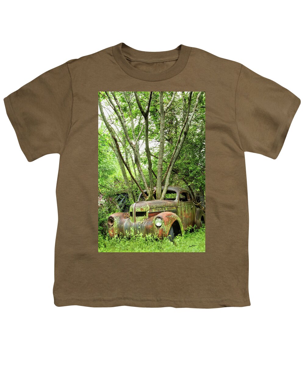 1937 Chrysler Imperial Youth T-Shirt featuring the photograph Reclaimed By Nature by Jurgen Lorenzen